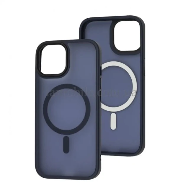 Чохол WAVE Matte Insane Case with MagSafe для iPhone 15 (Темно-синій)