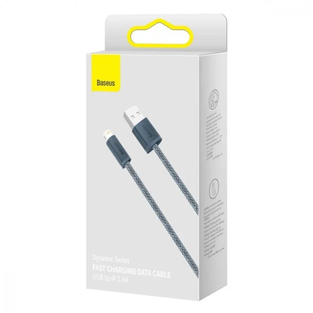 USB-кабель Baseus Dynamic 2.4A (1m) (Lightning) (Серый) CALD000416