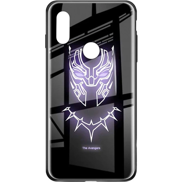Накладка Luminous Glass Case Xiaomi Redmi 7 (Black Panther)