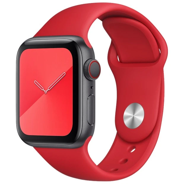 Ремінець Apple Watch Силіконовий 38  /  40  /  41мм (05) Продукт Червоний