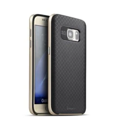 Силикон iPaky Carbon Case Samsung S7 Edge (Золотой)
