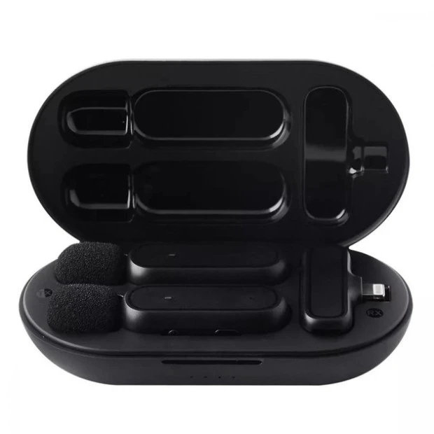 Беспроводной микрофон петличный K63 Dual IOS (Чёрный)
