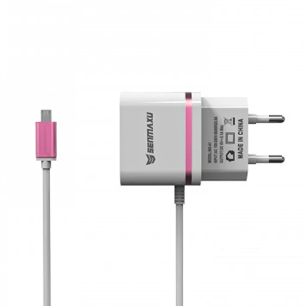 СЗУ-адаптер (2USB) 2.1A SMX + Lightning-кабель 1m (Белый)