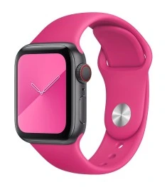 Ремінець Apple Watch Силіконовий 38  /  40  /  41  /  SE (60) Фуксія