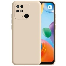 Силіконовий оригінальний 360 чохол для Xiaomi Redmi 10C (ShutCam) (Слонова кістка)