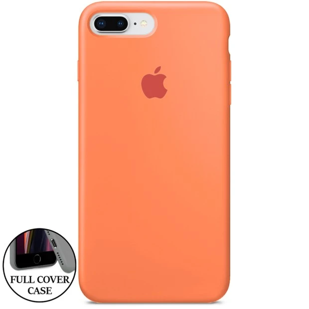 Силіконовий Оригінальний Круглий Чохол для Apple iPhone 7 Plus  /  8 Plus (11) Персик.
