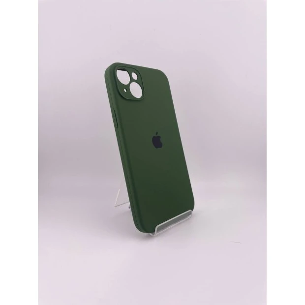 Силіконовий оригінальний чохол RoundCam для Apple iPhone 14 Plus (73) Лісовий Зелений.