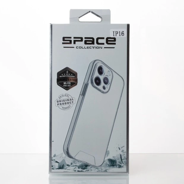 Силикон Space Case Apple iPhone 16 (Прозрачный)