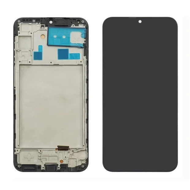 Дисплей для Samsung A245 Galaxy A24 (2023) с чёрным тачскрином и корпусной рамкой (с широким ободком