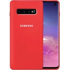 Силикон Original 360 Case Logo Samsung Galaxy S10 (Красный)