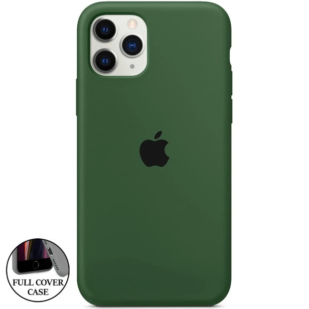 Силіконовий чохол Original Round для Apple iPhone 11 Pro (52) Оливковий