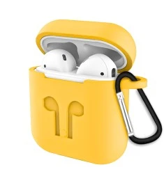 Футляр для наушников Full Silicone Case Apple AirPods (13) Yellow