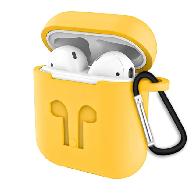 Чехол для наушников Full Silicone Case Apple AirPods (13) Yellow