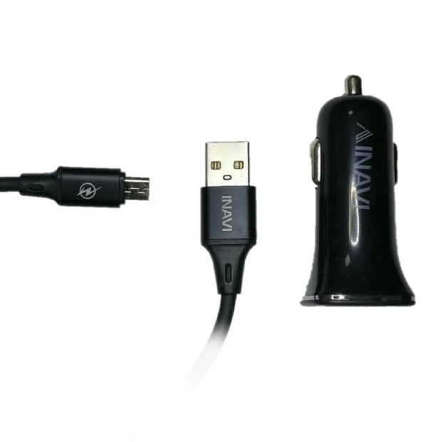 АЗУ iNavi 2в1 Micro 2USB / 2.1A (6315) (черный)
