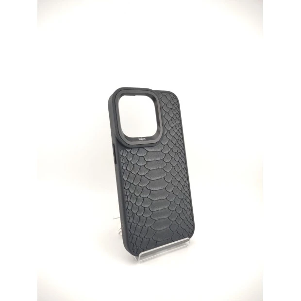 Чохол Kajsa Snake Pattern для iPhone 15 Pro (чорний)