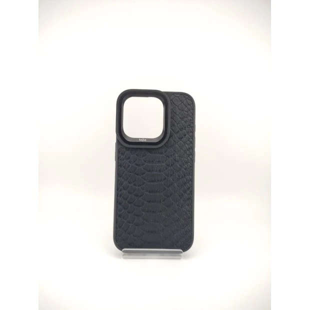 Чохол Kajsa Snake Pattern для iPhone 15 Pro (чорний)