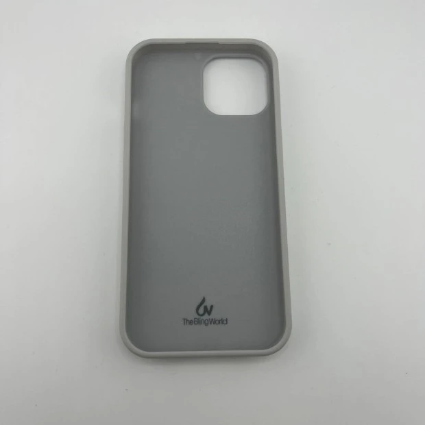 Чехол Bling World Rock Diamond iPhone 15 (White Titanium)
