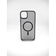 Силіконовий чохол iPaky Carbon Clear з MagSafe для iPhone 15 Plus (чорний)