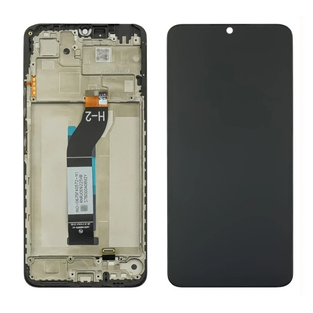 Дисплей для Xiaomi Redmi 13C с чёрным тачскрином и корпусной рамкой