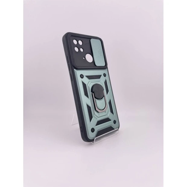 Броньований чохол Ring Serge Armor Case для Xiaomi Redmi 10C (ShutCam) (Зелений)