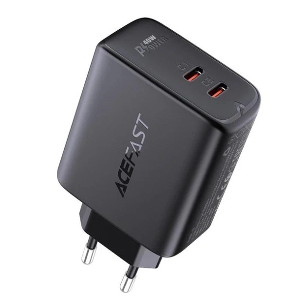 Acefast A9 40W PD QC 2Type-C 3A (Чорний)