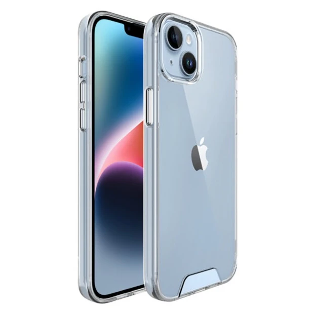 Силіконовий чохол Space Case для Apple iPhone 14 Plus (Прозорий)