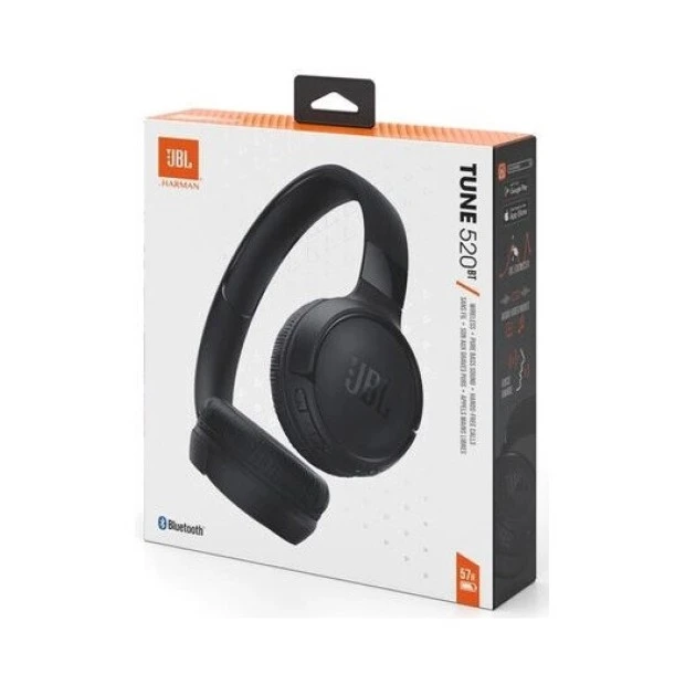 Беспроводные накладные наушники-гарнитура JBL Tune 520BT (Чёрный)