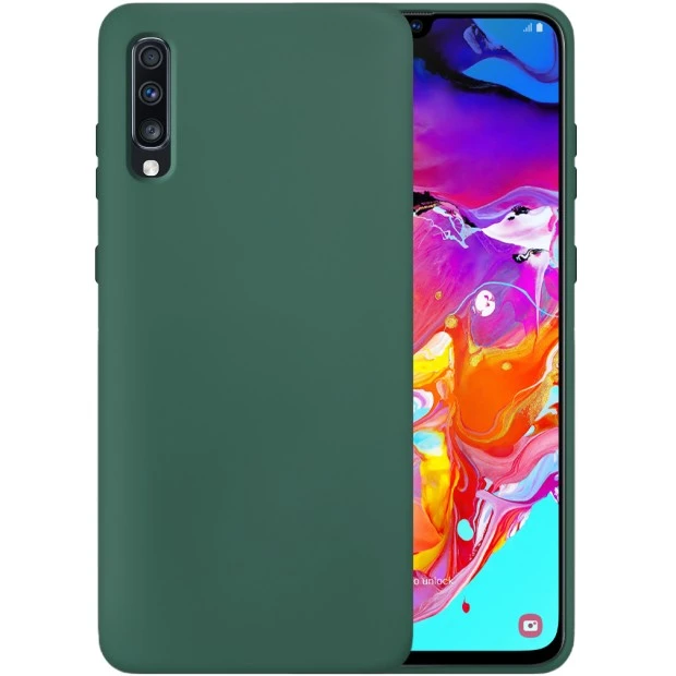 Силикон Original 360 Case Samsung Galaxy A70 (Тёмно-зелёный)