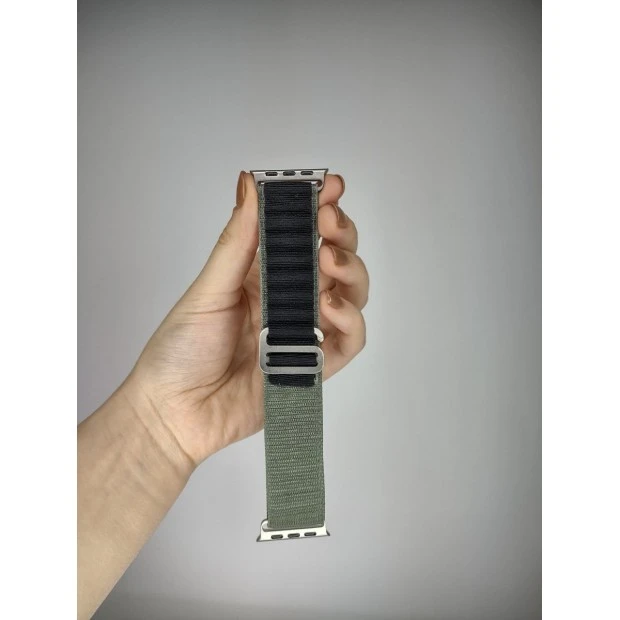 Ремінець Alpine Loop Apple Watch 38  /  40  /  41 (Чорний  /  Зелений)