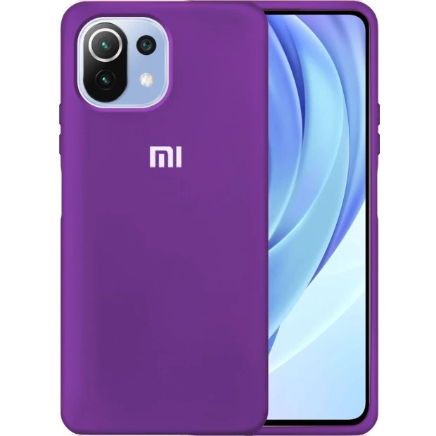 Силікон Original 360 Case Logo Xiaomi Mi 11 Lite (Бузковий)