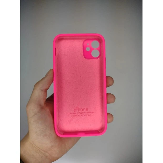 Силикон Original Square RoundCam Case Apple iPhone 11 (31) Barbie Pink