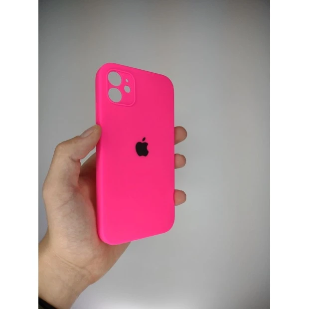 Силикон Original Square RoundCam Case Apple iPhone 11 (31) Barbie Pink