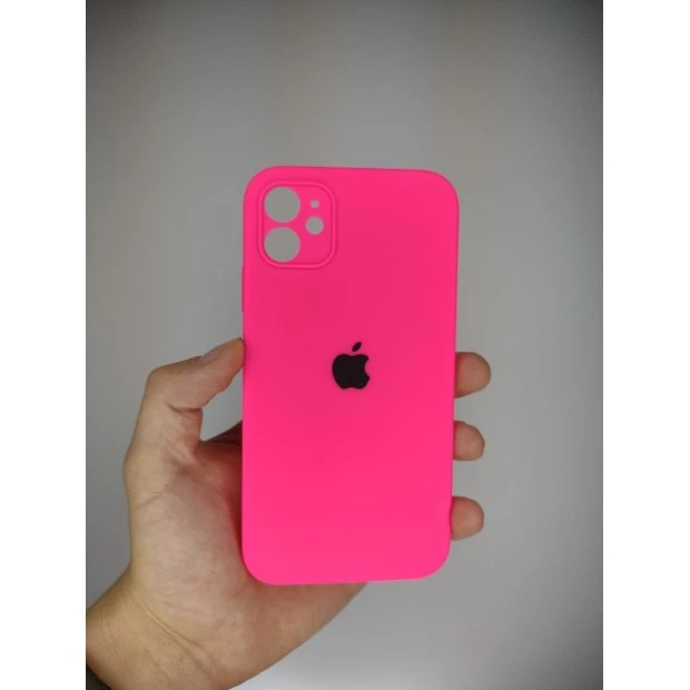 Силикон Original Square RoundCam Case Apple iPhone 11 (31) Barbie Pink