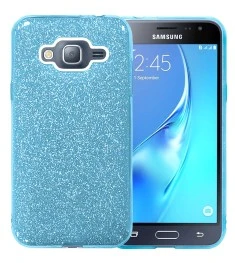 Силикон Glitter Samsung Galaxy J3 (2016) J320 (Голубой)
