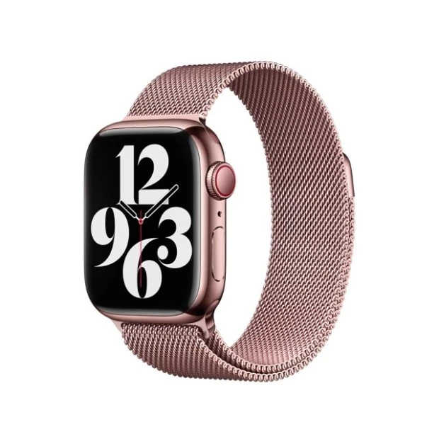Ремешок Milanese Loop Premium Apple Watch 42 / 44 / 45 / 49mm (Rose Gold)