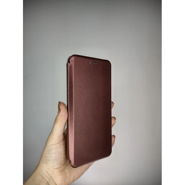 Оригінальний чохол-книжка для Xiaomi Redmi Note 12 4G (Бордовий)