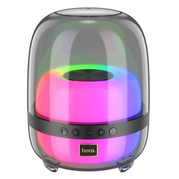 Портативная акустика Hoco BS58 Crystal Colorful Luminous (Black)