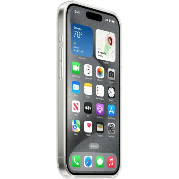 Чохол Clear Case with MagSafe для Apple iPhone 15 (Прозорий) (Оригінал)