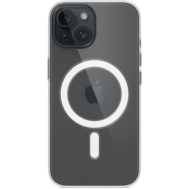 Чохол Clear Case with MagSafe для Apple iPhone 15 (Прозорий) (Оригінал)