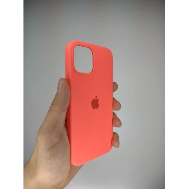 Силіконовий оригінальний чохол Apple для iPhone 12 / 12 Pro (50) кораловий.