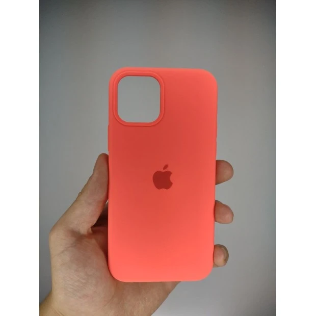 Силіконовий оригінальний чохол Apple для iPhone 12 / 12 Pro (50) кораловий.