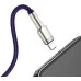 USB-кабель Baseus Cafule Metal Data 2.4A (1m) (Lightning) (Фіолетовий) CALJK-A05 USB-кабель Baseus Cafule Metal Data 2.4A (1m) (Lightning) (Фіолетовий) CALJK-A05
