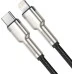 USB-кабель Baseus Cafule Metal Data 20W (1m) (Type-C to Lightning) (Чорний) CATLJK-A01