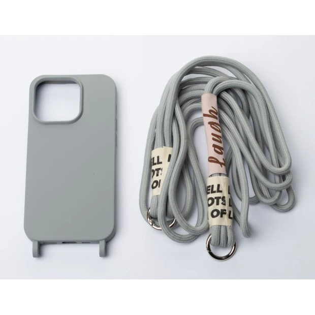 Apple iPhone 15 Pro Max Cord Case Cover (Gray)