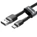 USB-кабель Baseus Cafule Special Edition 3А (2m) (Type-C) (Чёрный) CATKLF-СG1 USB-кабель Baseus Cafule Special Edition 3А (2m) (Type-C) (Чёрный) CATKLF-СG1