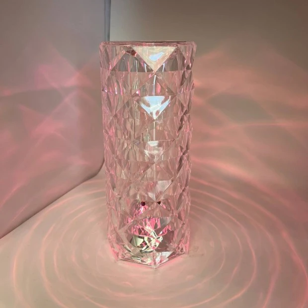 Настільна лампа-нічник Crystal Rose RGB (16 кольорів)