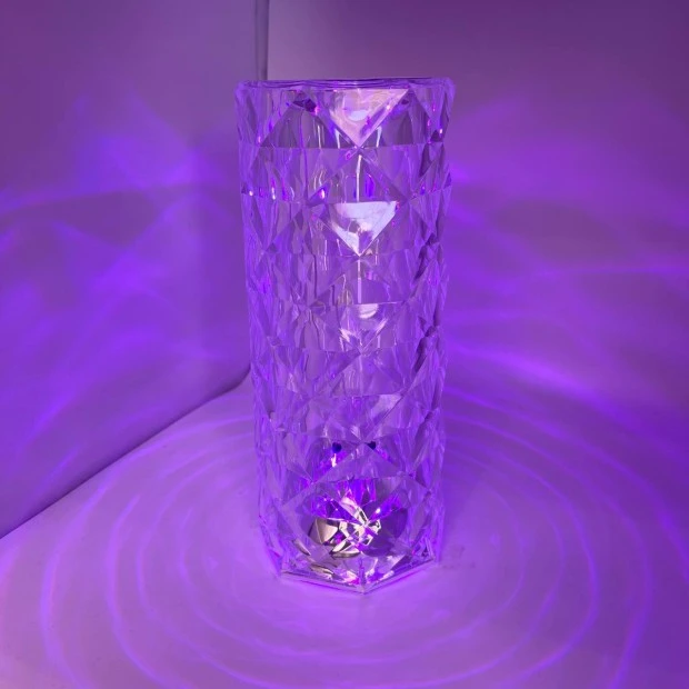 Настільна лампа-нічник Crystal Rose RGB (16 кольорів)