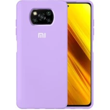 Силикон Original 360 Case Logo Xiaomi Poco X3 (Фиалковый)