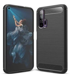 Силикон Polished Carbon Huawei Honor 20 (Чёрный)