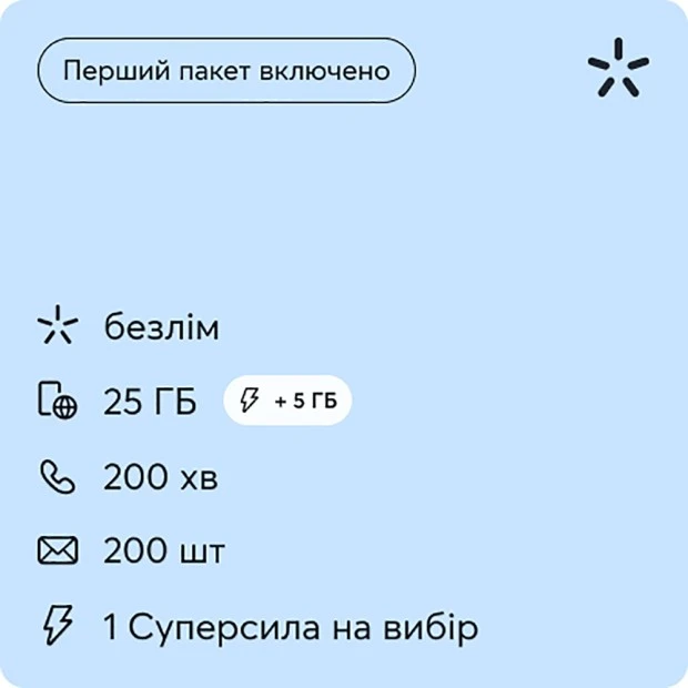 Стартовый пакет Kyivstar "Твой оптимум"